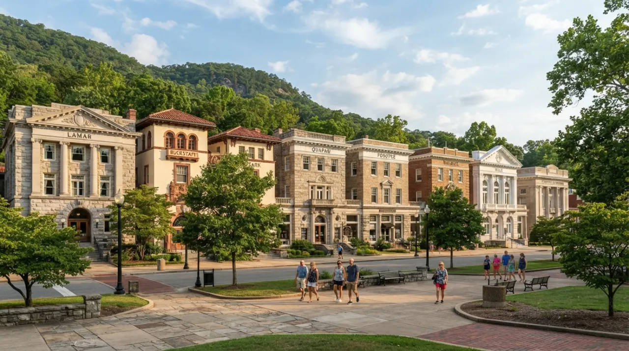 Hot Springs National Park Bathhouse Row hot spring image
